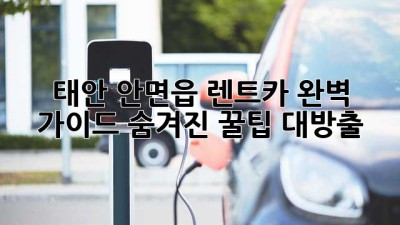 태안 안면읍 렌트카🚗💨 완벽 가이드: 숨겨진 꿀팁 대방출!